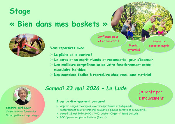 Affiche stage bien-être et développement personnel